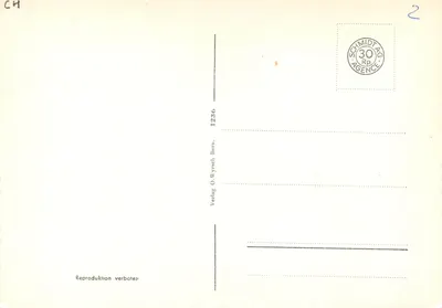 Stein am Rhein — widok z powietrza — Verlag O. Wyrsch Bern — Rewers