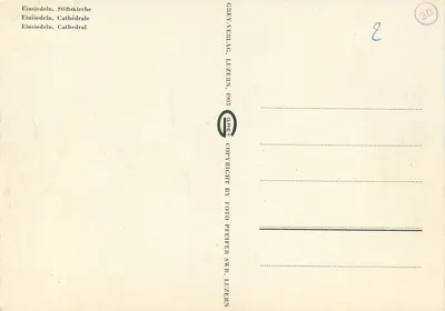Einsiedeln, Stiftskirche — Katedra — GREY-VERLAG, LUZERN, 1903 — Rewers