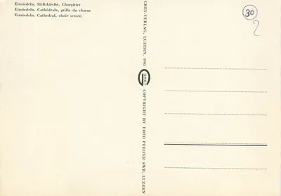 Einsiedeln, Stiftskirche — kratka chóru — Grex Verlag, Luzern, n°30 — Rewers