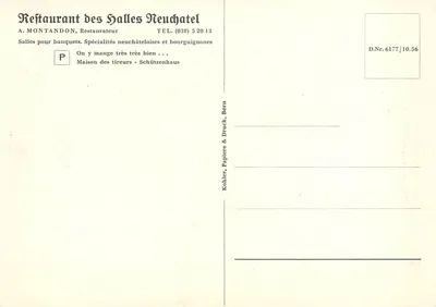 Casa das Halles — Restaurante das Halles — Século XVI — Verso