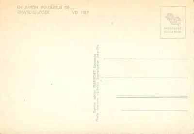 Château-d'Oex — vista aérea — Service aérien PERROCHET — Verso