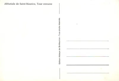 Torre romana da Abadia de Saint-Maurice — Edição da Abadia de Saint-Maurice — Verso