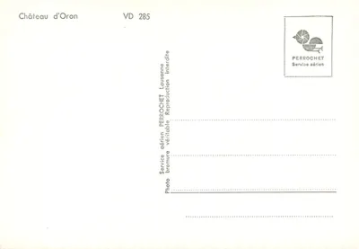 Zamek Oron — Widok z powietrza — PERROCHET, VD 285 — Rewers