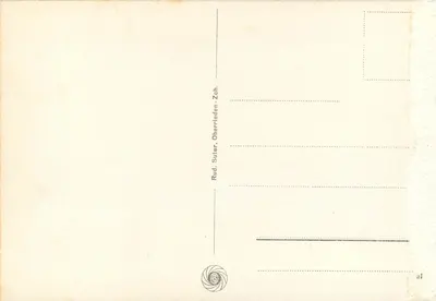 Baden. Parte an der Limmat — vista da rio e de um ponte — editor Rud. Suter, Oberrieden — Verso