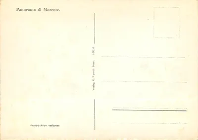 Morcote — panorama — Verlag O. Wyrsch Bern, n° 4314 — Verso