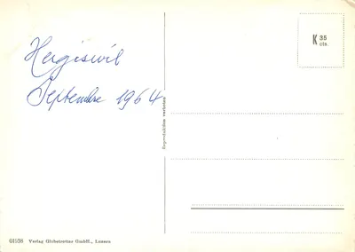 Hergiswil — widok panoramiczny jeziora i zasnieżonych gór — Verlag Globetrotter GmbH, Luzern — Rewers
