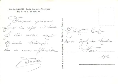 Les Diablerets — Perle des Alpes Vaudoises — J. Baudat, n°204 — Rewers