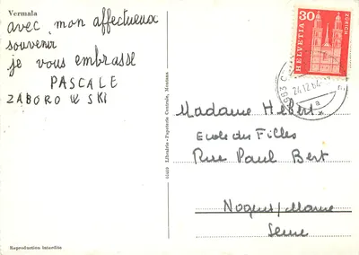 Vermala — widok panoramiczny z zimnych Alp — Librairie Papeterie Centrale, nr 01069 — Rewers