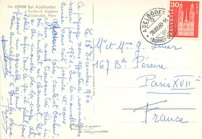 Paisaż śnieżny — Tierhörnli, Steghorn, Wildstrubel, Fitzler — Gyger & Kloppenstein, nr 2/29200 — Rewers