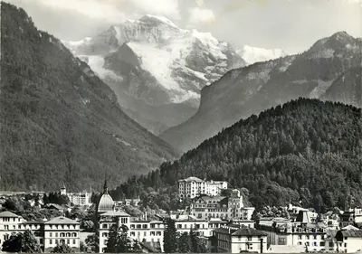Interlaken — vista da Jungfrau — editor Interlaken, n° 57-1