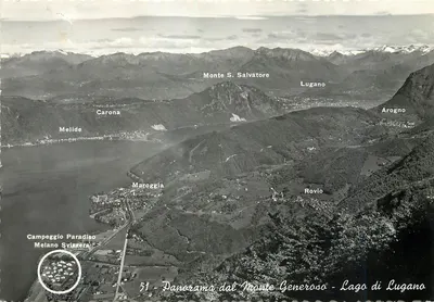 Panorama do lago de Lugano — Monte Generoso — editor Sabrina Chiasso, n°51