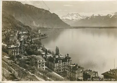 Territet e Dents du Midi — vista lacustre — editor Reverot, n° 4610