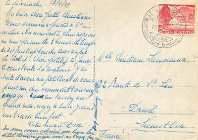 Lenzerheide com Piz Scalottas — vista invernal — Verlag Regina Margreth, Lenzerheide — Verso