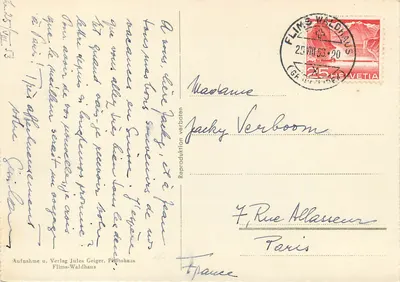 Flims — Waldhaus z Piz Riein — Jules Geiger, n° 5301 — Rewers