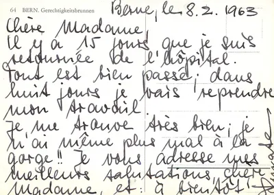 Bern - Gerechtigkeitsbrunnen — editor Bern, n° 64 — Verso