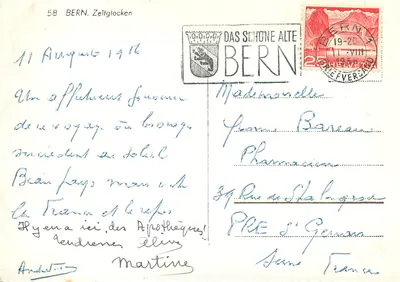 Bern. Zeitglocken — 58 — wydawca Das Schöne Alte Bern — Rewers