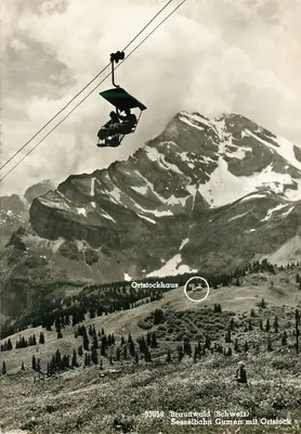 Ortstockhaus — Braunwald (Suíça) — Sessellift Gumen mit Ortstock — editor Schenwetter Glarus, n° 03058