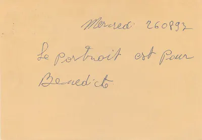 Champfribilly — carta postal enviada para Paris — editor desconhecido — Verso