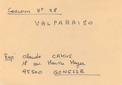 Konkurs telefoniczny — Valparaiso — Helvetia 50 — Rewers