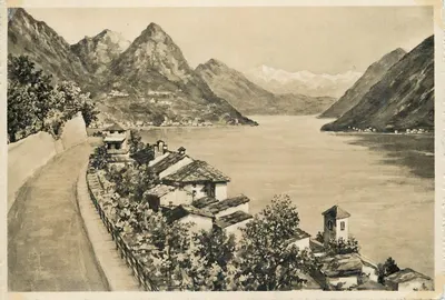 Gandria e Monts da Valsolda — Lago de Lugano — A. Veronesi, Lugano, n° 115