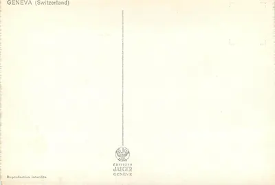 Lake Geneva — Sailing Regattas and Mount Blanc — Éditions Jaeger, n°8028 — Back