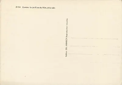 Geneva — The 90m water jet, and the harbor — Edition GIL ANNECY, n°3154 — Back