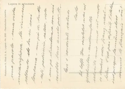 Lugano na primavera — Photohouse H. Rädi S.A., Nr. 288 — Verso