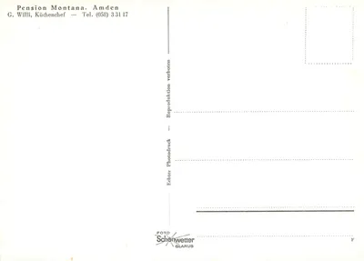 Pensjon Montana — Amden — G. Willi, Kucharz — Rewers