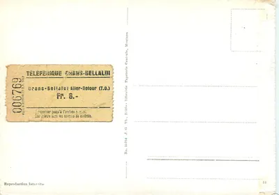 Montana-Vermala — Teleferyk — Wydawca J.G. Th. & Cie, nr 35784 — Rewers