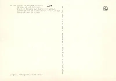 Zdjęcie Marii w Niebie — Himmelsaufnahme Mariens — Verlag Simon und Koch — Rewers