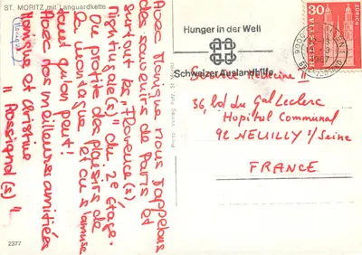 St. Moritz con la Languardkette — Photo Verlag St. Moritz n°2377 — Verso