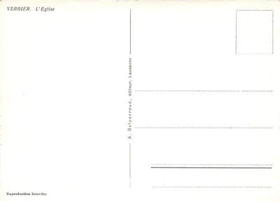 Verbier — Igreja — A. Belperronnoud, editor, Lausanne — Verso