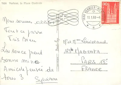 Verbier, Plac Centralny — Wydawnictwo Dabebellay nr 7024 — Rewers