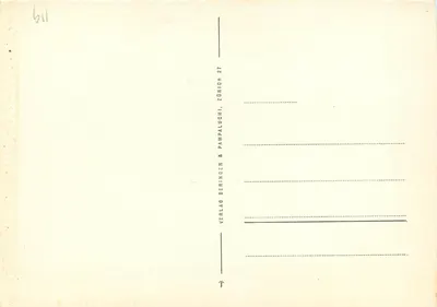 Zurych — Statua Pestalozziego — Verlag Beringer & Pampaluchi — Rewers