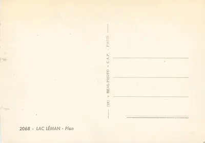 Jezioro Leman — Plan — «REAL-PHOTO» C.A.P. Paryż — Rewers