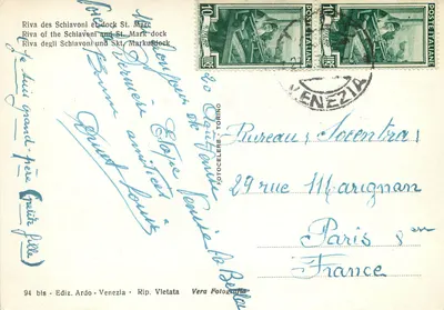 Wenecja - Riva degli Schiavoni i Bacino S. Marco — Wydawnictwo Ardo, n° 94 bis — Rewers
