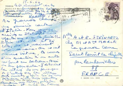 Basílica de São Marcos — Veneza — Ed. ARDO, n° 399 — Verso
