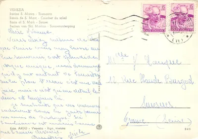 Basen św. Marka — Wenecja — Wyd. ARDO, nr 346 — Rewers