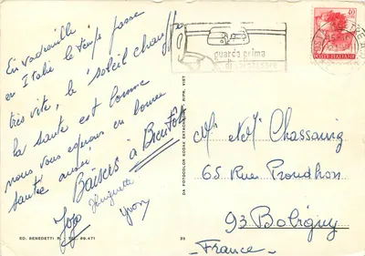 Wenecja — Saluti da Venezia — Éd. Benedetti R. n° 35 — Rewers
