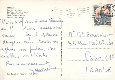 Wenecja - Bazylika św. Marka — Wyd. Benedetti Roberto, n°2 — Rewers