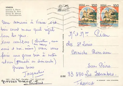 Wenecja — Bazylika św. Marka — Éd. G.F. Zeretta n°161 — Rewers