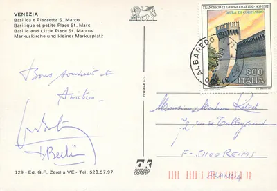 Wenecja - Plac Świętego Marka i Bazylika - Wyd. G.F. Zerella VE n°129 — Rewers