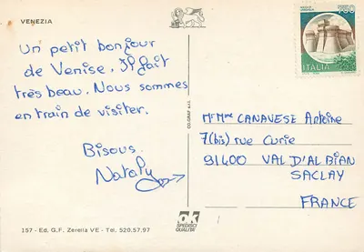 Wenecja — Panoramiczny widok Wenecji — Wyd. G.F. Zerella VE — Rewers