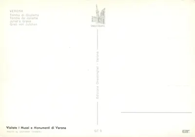 Verona — Grobowiec Juli, wydanie Onestinghel, nr GT 9 — Rewers