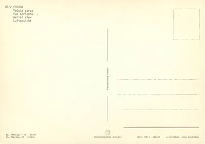 Verona — widok z lotu ptaka — Wyd. RANDAZZO, nr 320/69 — Rewers