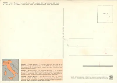 Verona — Teatr Rzymski — éditeur Lusso-Oro, seria B/72 — Rewers