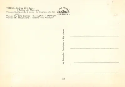 Verona — Bazylika S. Zeno — Triptyk Mantegny — Rewers