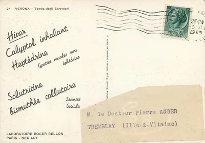 Verona - Tumba dos Scrovegni — editor Ricordi S.p.A. Milão — Verso