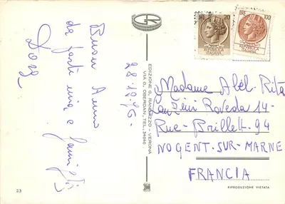 Verona w nocy — Wydawnictwo G. Randazzo — n°23 — Rewers