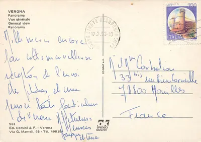 Verona — Ogólny widok — Wyd. Corsini & F. n°501 — Rewers